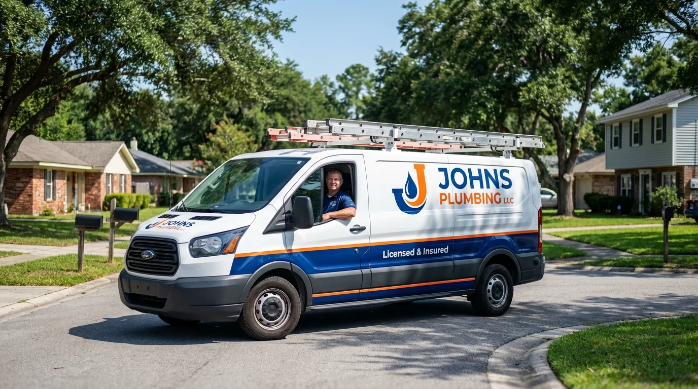 Johns Plumbing LLC service van in Middleton, WI